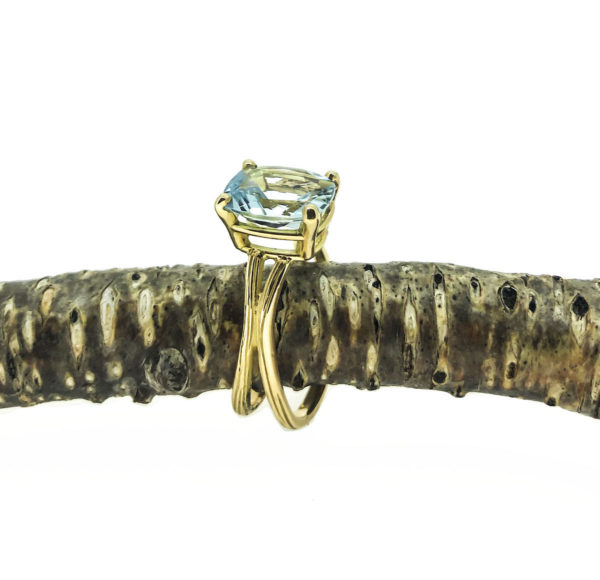 Aqua Double Split Twig Ring - Image 2