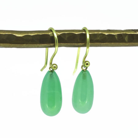 Chrysoprase creoles and stainless steel  Disco/'Stone  Earrings