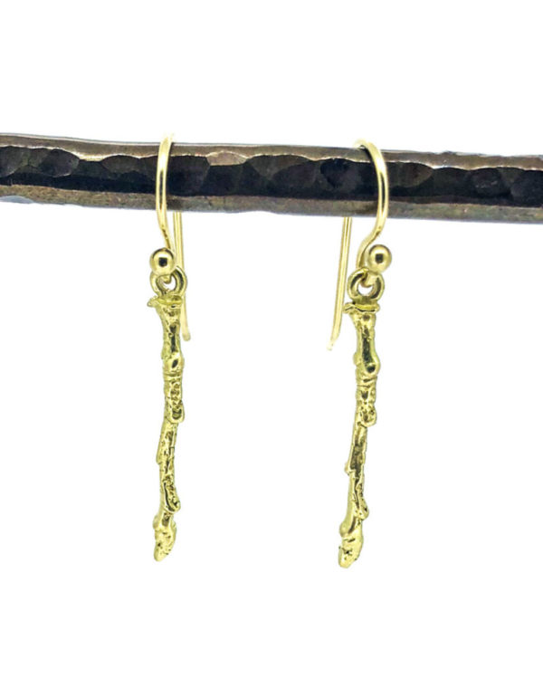 Gold Twig Earrings