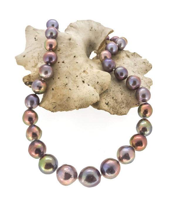 Metallic Baroque Pearl Necklace