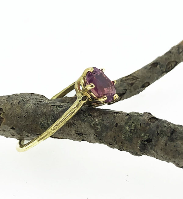 Pink Sapphire Twig Ring - Image 3