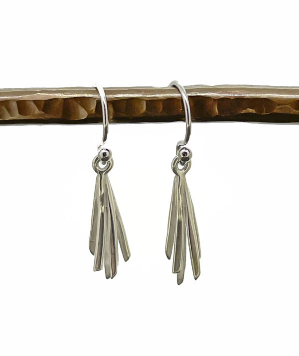Petite Silver Pine Needle Earrings
