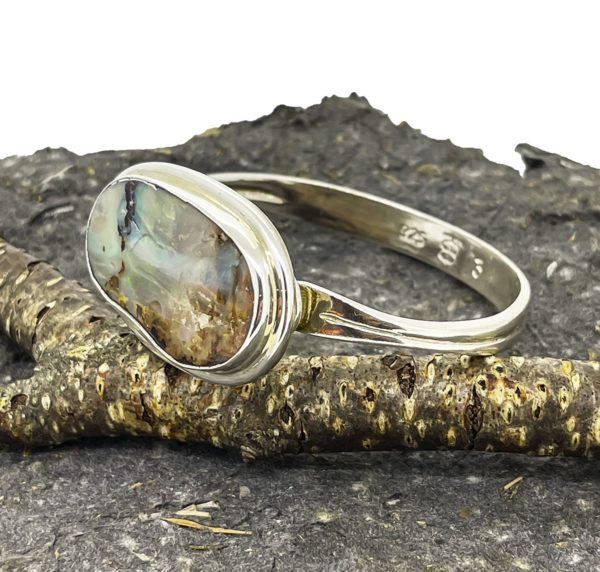 Oval Boulder Opal Bracelet Top - Image 2