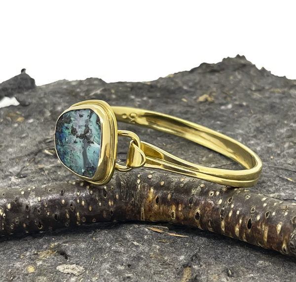 Freeform Boulder Opal Bracelet Top (gold) - Image 2