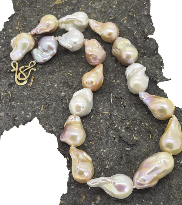 Pink and White Freshwater Pearl Necklace