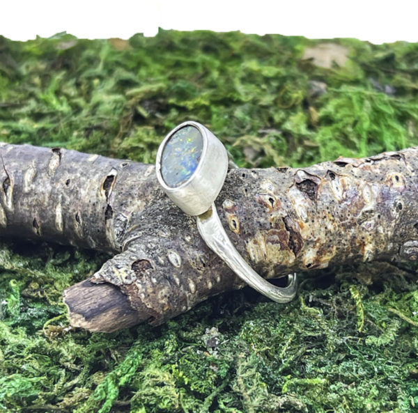 Boulder Opal Twig Ring