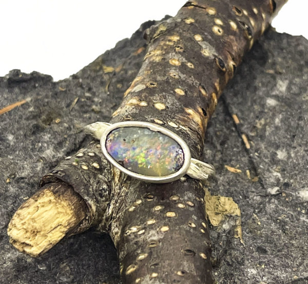 Boulder Opal Twig Ring - Image 4