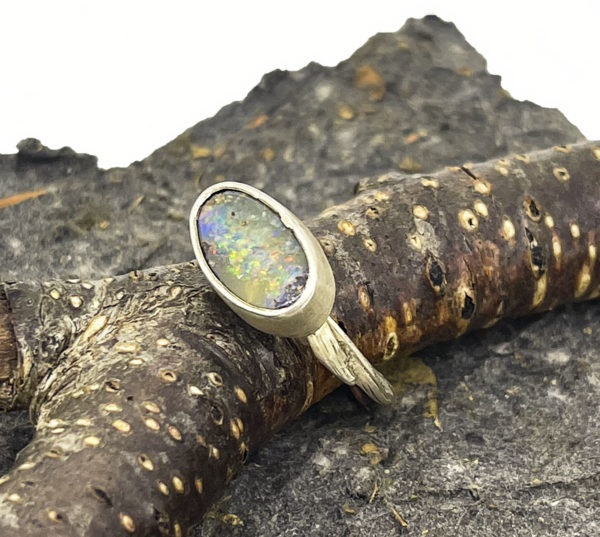 Boulder Opal Twig Ring - Image 3
