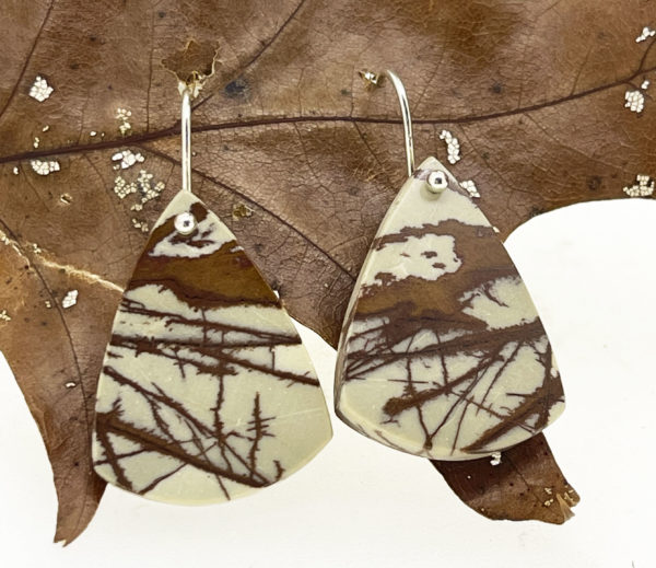 Cherry Creek Jasper Triangular Earrings - Image 2