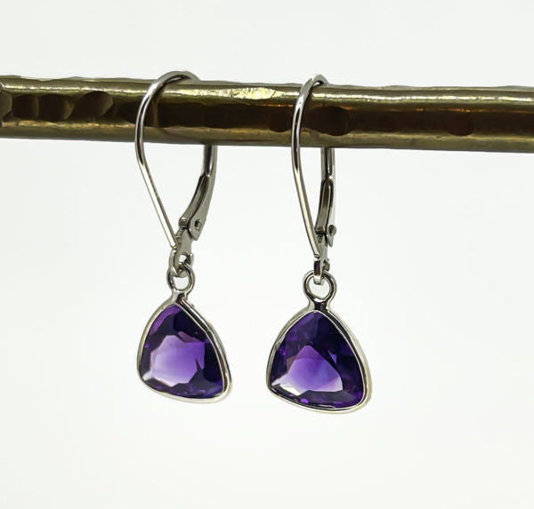 Amethyst Dangle Earrings - Image 2