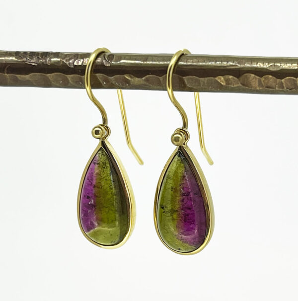 Bicolor Tourmaline Earrings - Image 2
