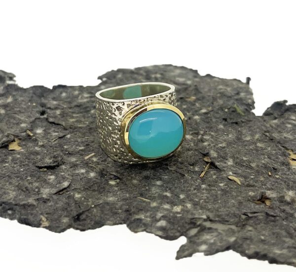 Chalcedony Sand Textured Ring - Image 3