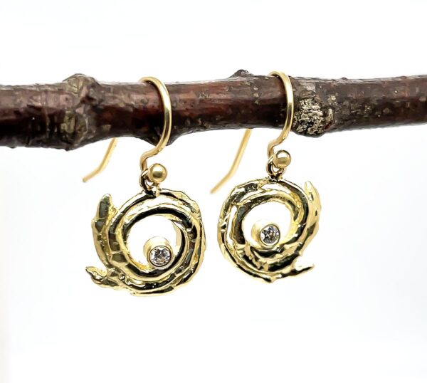 Twig Nest Diamond Earrings - Image 2