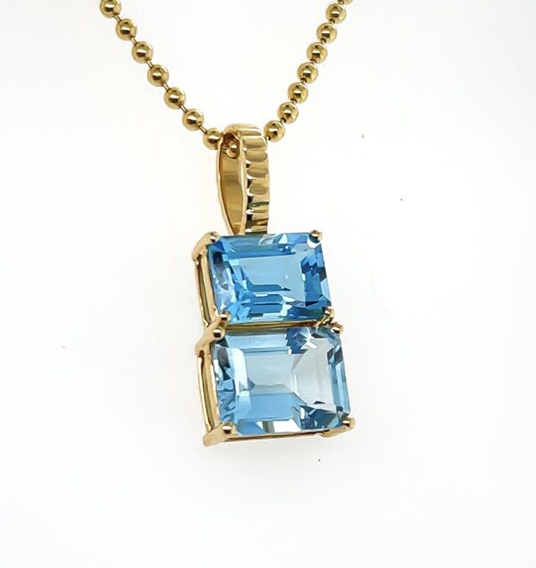 2 Stone Topaz Pendant - Image 3