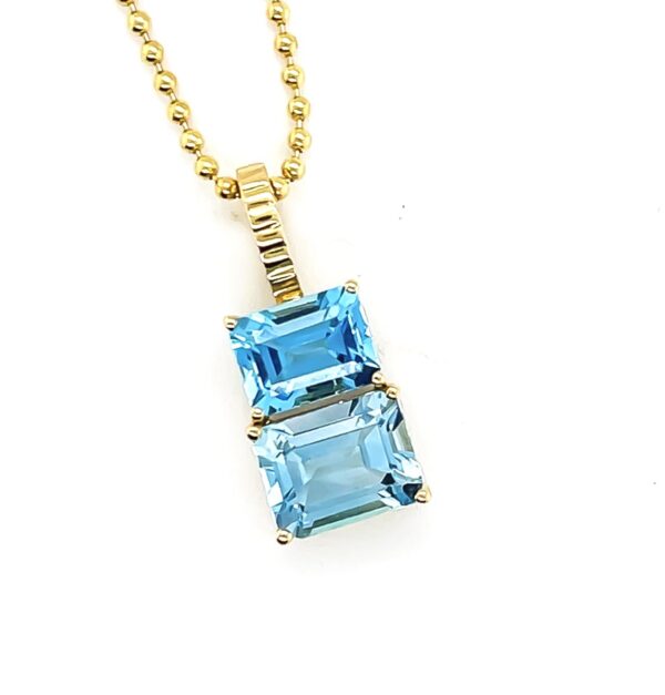 2 Stone Topaz Pendant