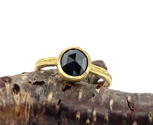 Black Diamond Twig Ring