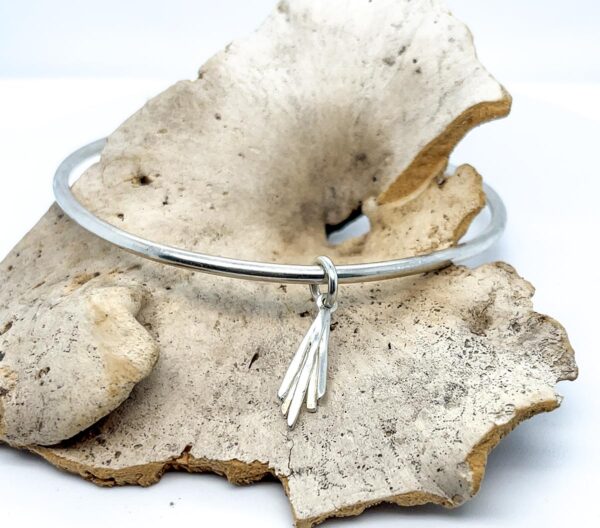 Forest Floor Bangle- Silver Pine Needle - Image 2