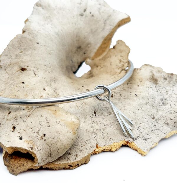 Forest Floor Bangle- Silver Pine Needle - Image 3