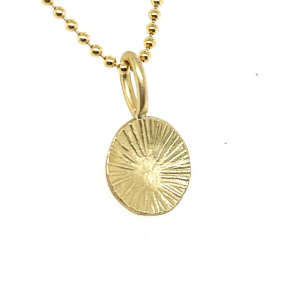 Mushroom Spore Print Pendant-Gold - Image 2