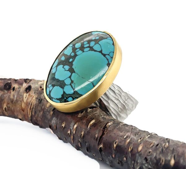 Turquoise Bimetal Ring