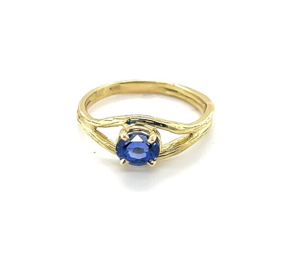Sapphire Split Twig Ring - Image 2