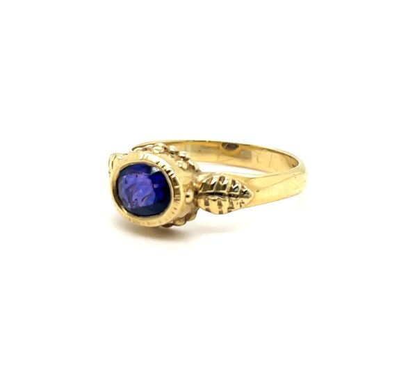 Sapphire Leaf Ring