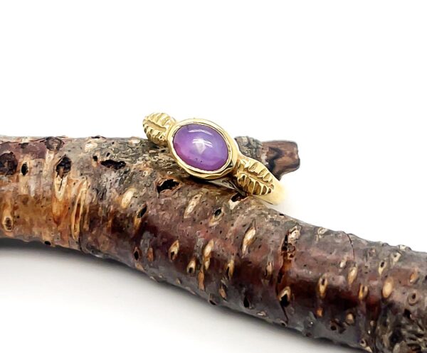 Star Ruby Leaf Ring - Image 2