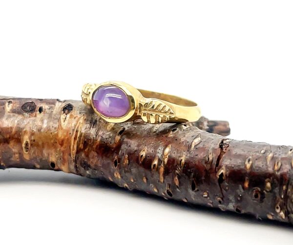 Star Ruby Leaf Ring - Image 3