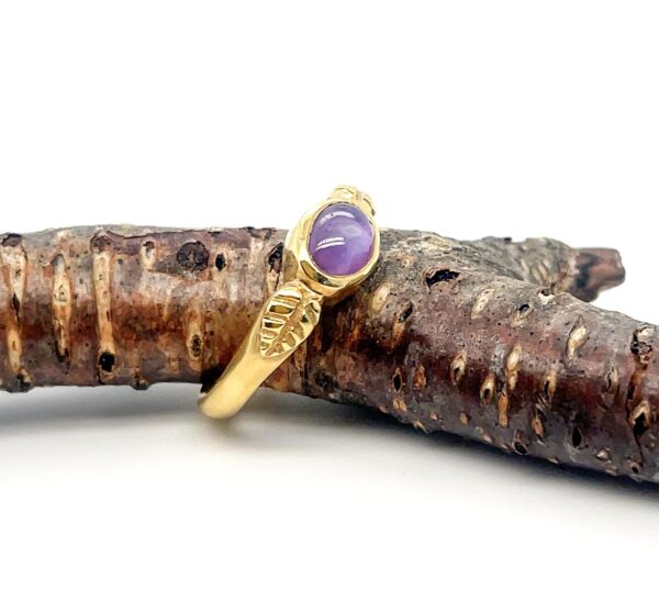 Star Ruby Leaf Ring - Image 4