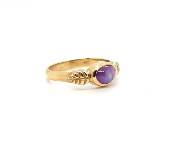 Star Ruby Leaf Ring - Image 5