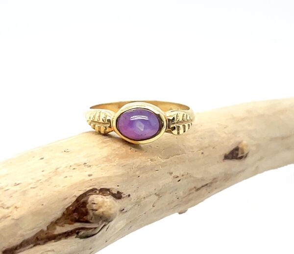Star Ruby Leaf Ring - Image 6