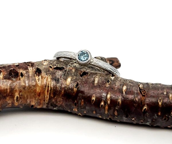 Teal Diamond Ring