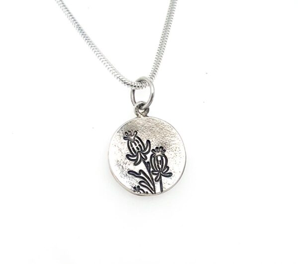 Pitcher's Thistle Pendant- Silver - Image 3