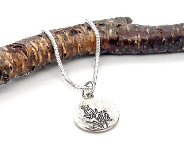 Pitcher's Thistle Pendant- Silver - Image 4