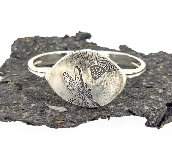 Garden Party Bracelet Top-Dragonfly and Coneflower - Image 2