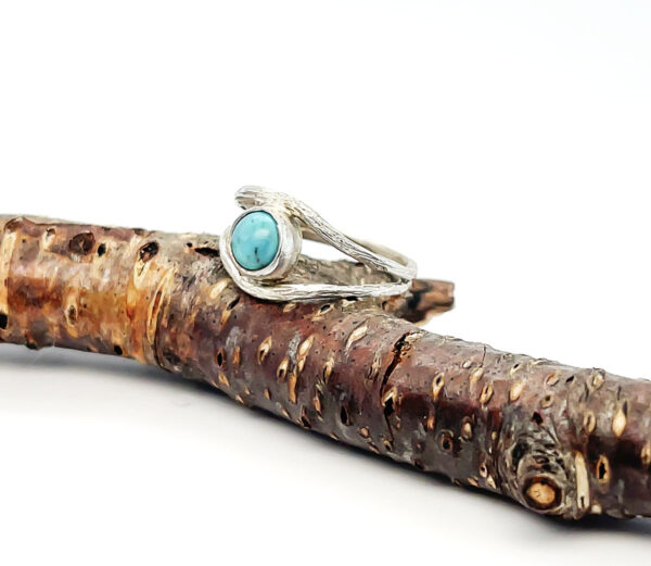Turquoise Split Twig Ring - Image 2