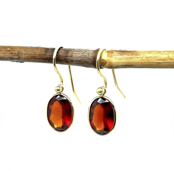 HESSONITE GARNET EARRINGS - Image 2