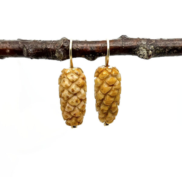 CARVED PINECONE EARRINGS