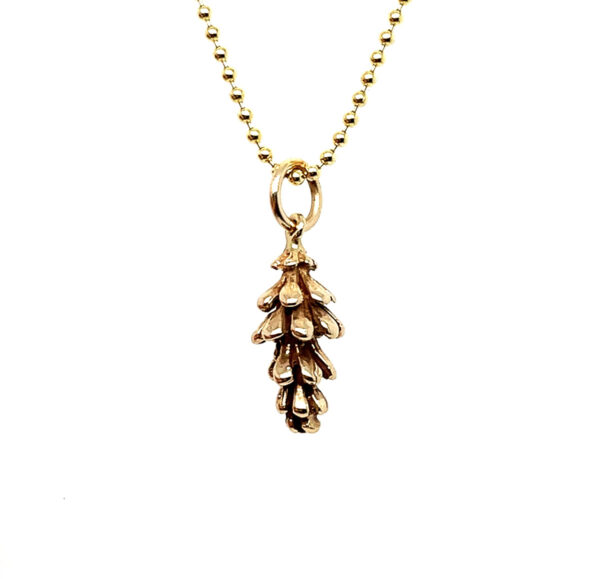 GOLD PINECONE PENDANT