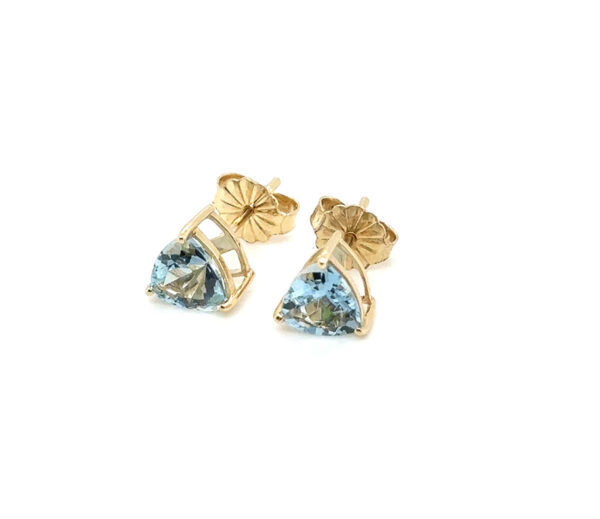 AQUAMARINE STUD EARRINGS - Image 3