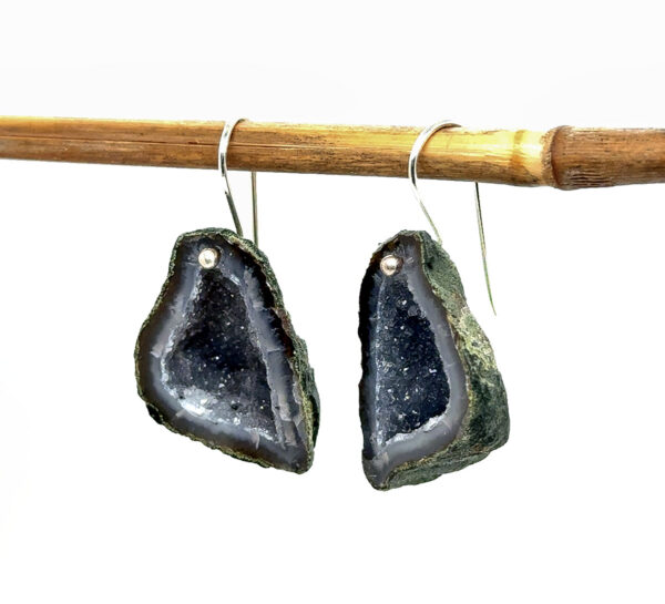 GREY GEODE EARRINGS